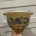 Vintage Pyrex Homestead Ovenware Casserole Dish 1.5Qt With Glass Lid 474-B