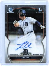 2023 Bowman Chrome Luke Gold Autographed Prospect Baseball Card CPA-LGD