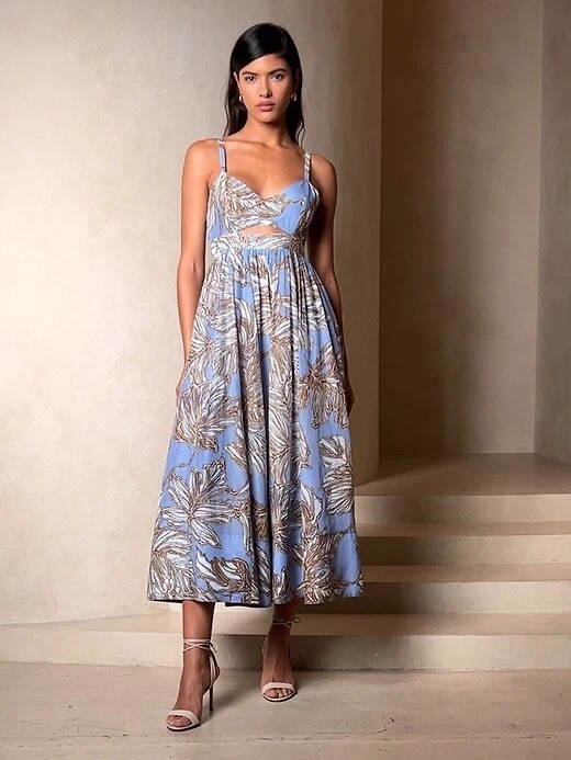 banana republic blue floral dress Dresses for Women for sale taylor swift off shoulder PromotionName: Spring Ahead: 50% Off Select Styles Midi dress 5 Regular body length Size:US 26 W