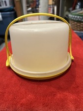 Tupperware Miniature Toy Cake Carrier Gold Or Single Cupcake Carrier