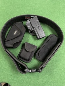 Bianchi Belt with Sig Sauer Holster and 3 Utility Pouches