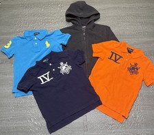 Polo Ralph Lauren Lot Of 4 Hoodie Shirts Golf Big Pony Embroidery Boys 5/6 Crest
