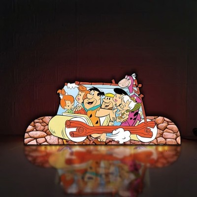 The Flintstone 3D Printed LED Lightbox for Pinball Machine Arcade Decor