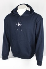 Calvin Klein Men's NWT Logo Hoodie Sweatshirt Dark Sapphire Blue