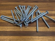 23 off M10 x 150mm Carbon Steel Coach Bolts inc washers nuts, Bright Zinc plated