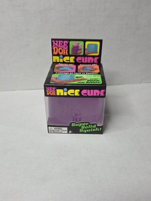 Nee Doh Nice Cube - Super Solid Squish! (Purple) - Brand New/Factory Sealed!