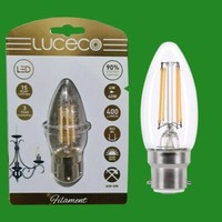 2X 4W (=40W) Led Filament Kerzenlampe Bc B22, 2700K Warmweiß, GlüHbirne, Lampe