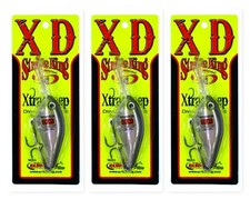 (3) Strike King 8XD 5 1/2" Xtra Deep Crankbaits 1.3 Oz Clearwater Minnow New