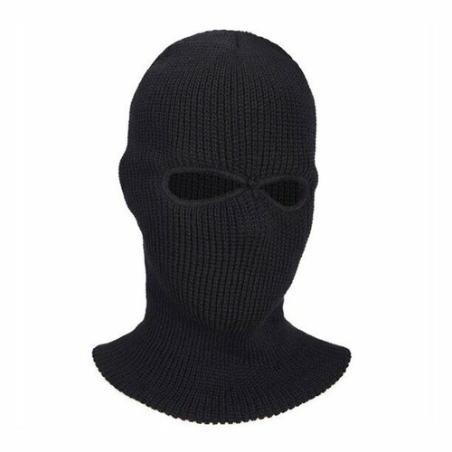 Máscara de esquí cubierta facial completa tejida de 2/3 orificios invierno impermeable cálida para ciclismo al aire libre - Imagen 6 de 17