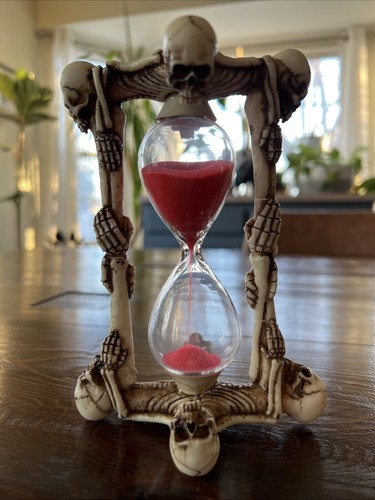 Skelett Sanduhr Sand Timer 8 Seelen 6" Gothic Skull & Bones 6 min Timer