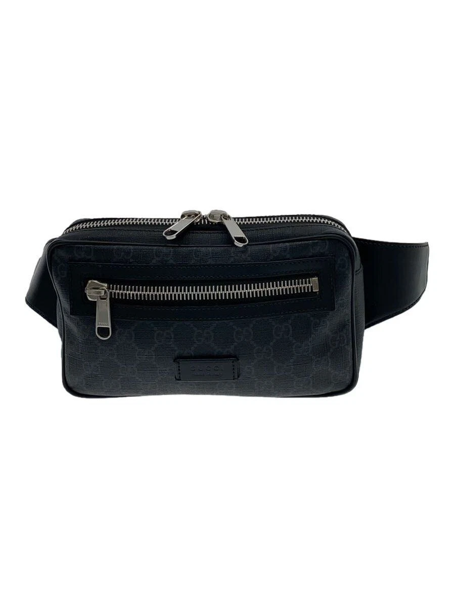 GUCCI sac taille corps GG Supreme PVC noir motif total occasion
