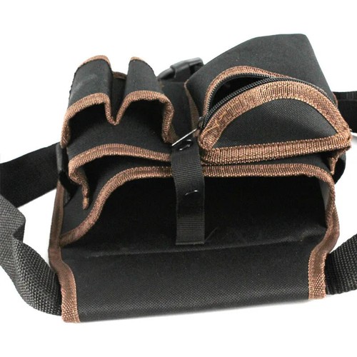 Electrician Waist Pocket Toolkit Belt Tool Pouch Bag Canvas Hardware Holder Bag - Picture 13 of 14