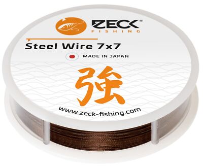 (2,20 /1m) Zeck Steel Wire 7x7 10m - Stahlvorfach, Raubfischvorfach, Vorfach, An