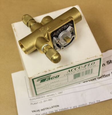 Valvola Di Bilanciamento Taco Accu-Flo 1/2" ACUF-050-S1-1-03 Per Impianti Di Riscaldamento
