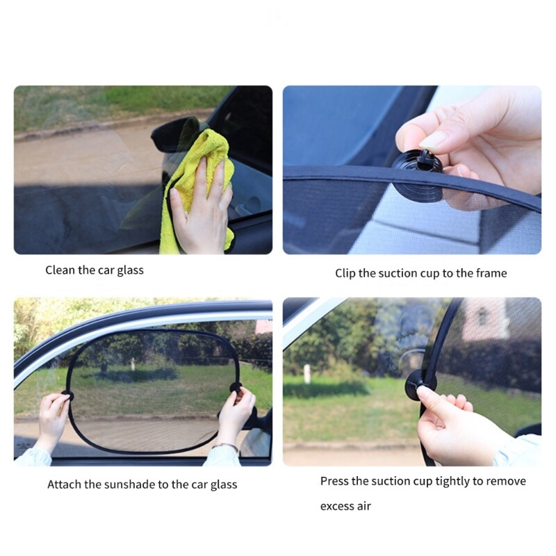 Adjustable Sun Blockers Car Side Window, Protective Mesh Guard for Kids