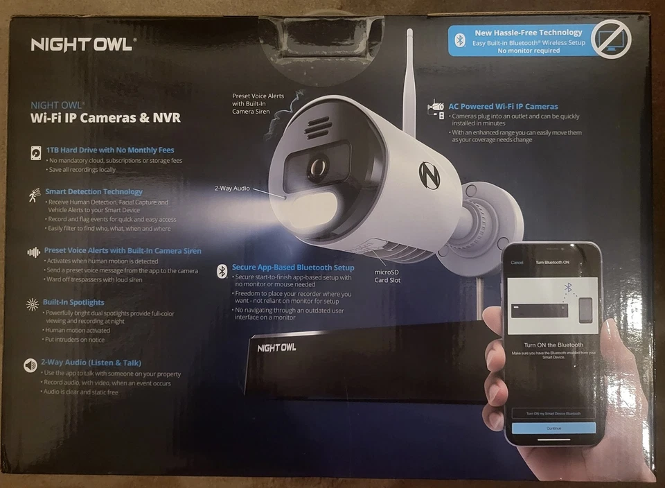 Cámara de video seguridad para el hogar Night Owl CL-BT8WN-18L Bluetooth - 8 cámaras - NUEVA Foto 2 de 3