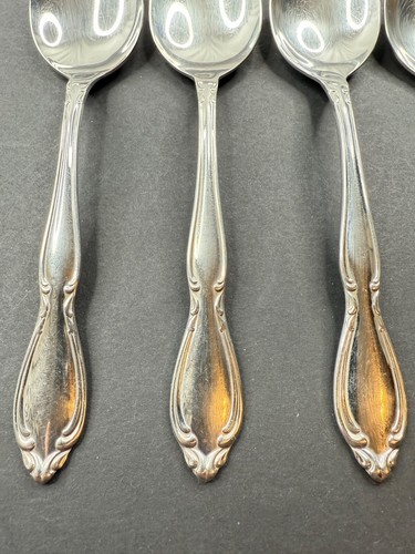 Oneida STRATHMORE Deluxe Set di 6 Cucchiai da Zuppa Place/Ovali 6 7/8" Acciaio Inox - Foto 5 di 12