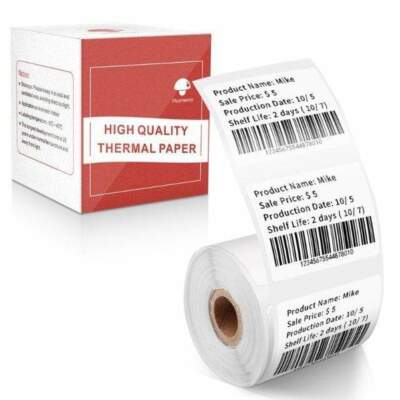 White Square Sticker Labels Self-Adhesive Tag Paper for Phomemo M110 Printer