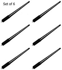 6 Black Plastic Sz 1-15 Ring Mandrel Grooved Measuring Sizer Tools