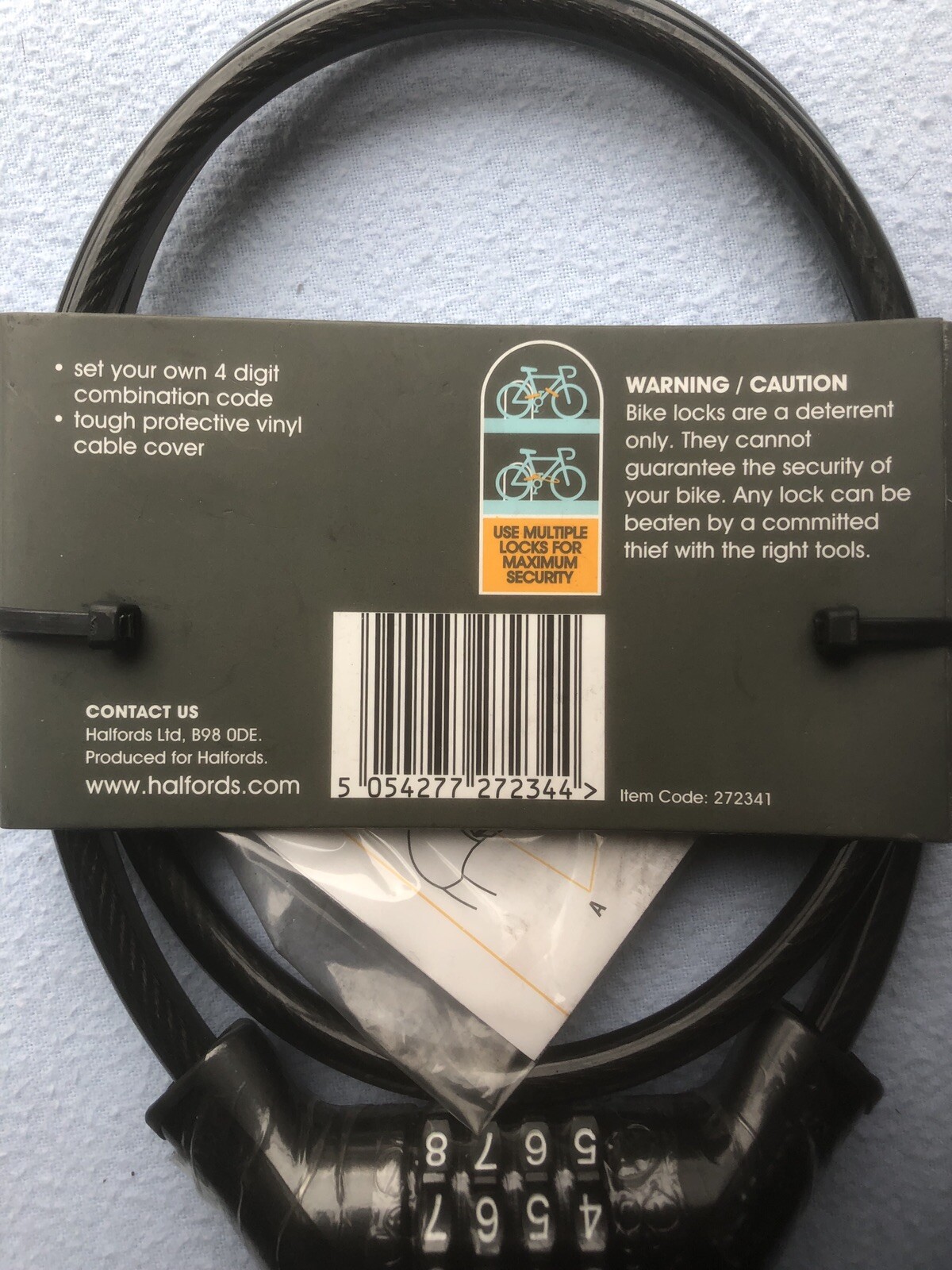 halfords combination lock