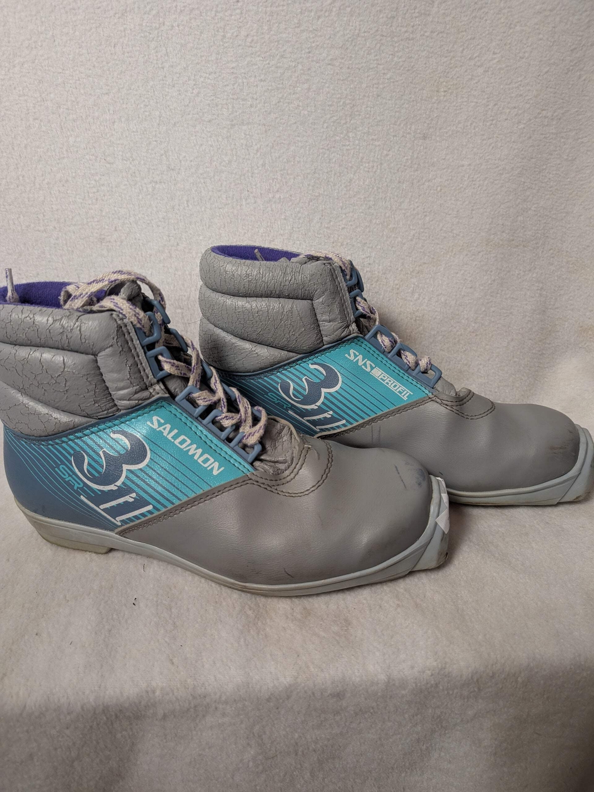 Scarponi da sci Salomon 311 SR XC Cross Country SNS Profil misura 23 5 37 grigi usati