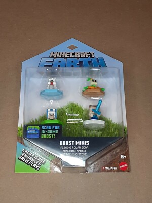 MINECRAFT EARTH - BOOST MINIS 4 pack NFC Chip AR In-Game Boost! 