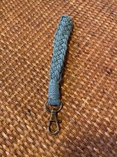 Deep Teal Braided Boho Macrame Keychain New