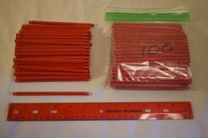 100 K’NEX Standard Red Rods 5 1//8 Inch Replacement Bulk Parts Lot