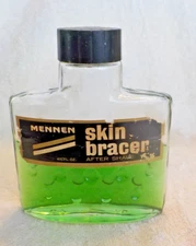 Vintage Mennen 4.5 oz Glass Bottle  Original Skin Bracer After Shave - READ