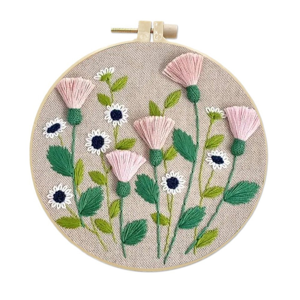 Easy to Learn DIY Hand Embroidery Starter Kit Create with Flowers 1