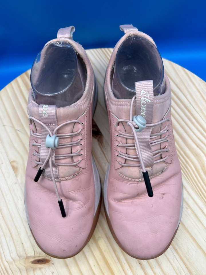 Clove Athletic Shoes Womens Size 9 Light Pink Leather Lace Up Running
