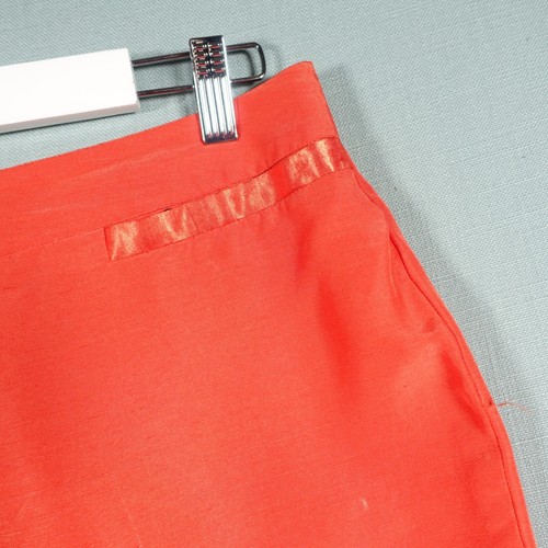 Autograph Marks & Spencer Trousers Women 12 Flame Orange Linen Blend Regular M&S - Picture 5 of 22