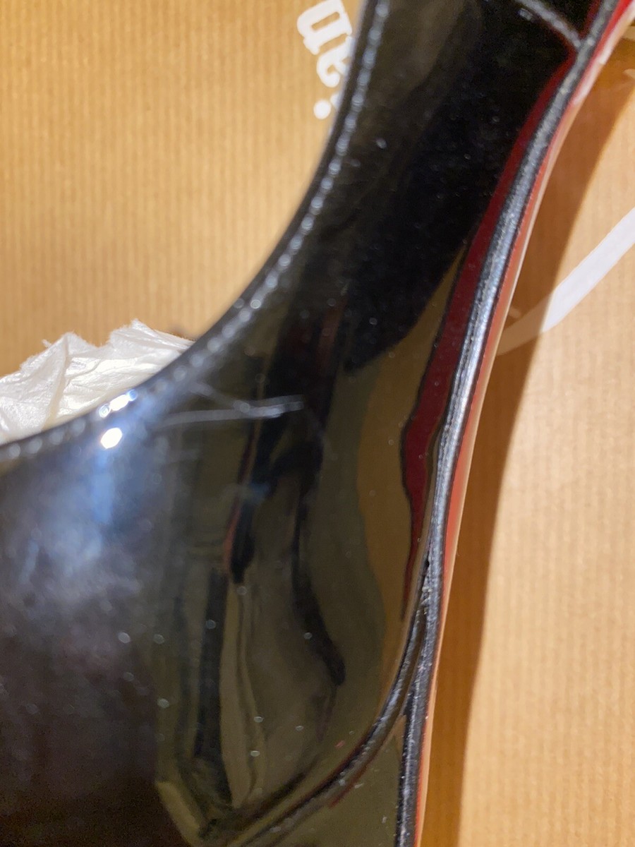 Christian Louboutin Black Lady Peeps 150mm Patent Leather Christian Louboutin Black Lady Peeps 150mm Patent Leather
