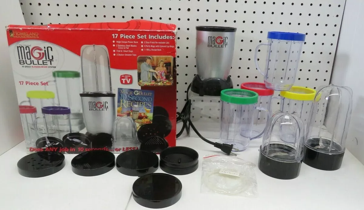 NutriBullet Magic Bullet Blender 17 Piece Set MB1001 Pre-Owned