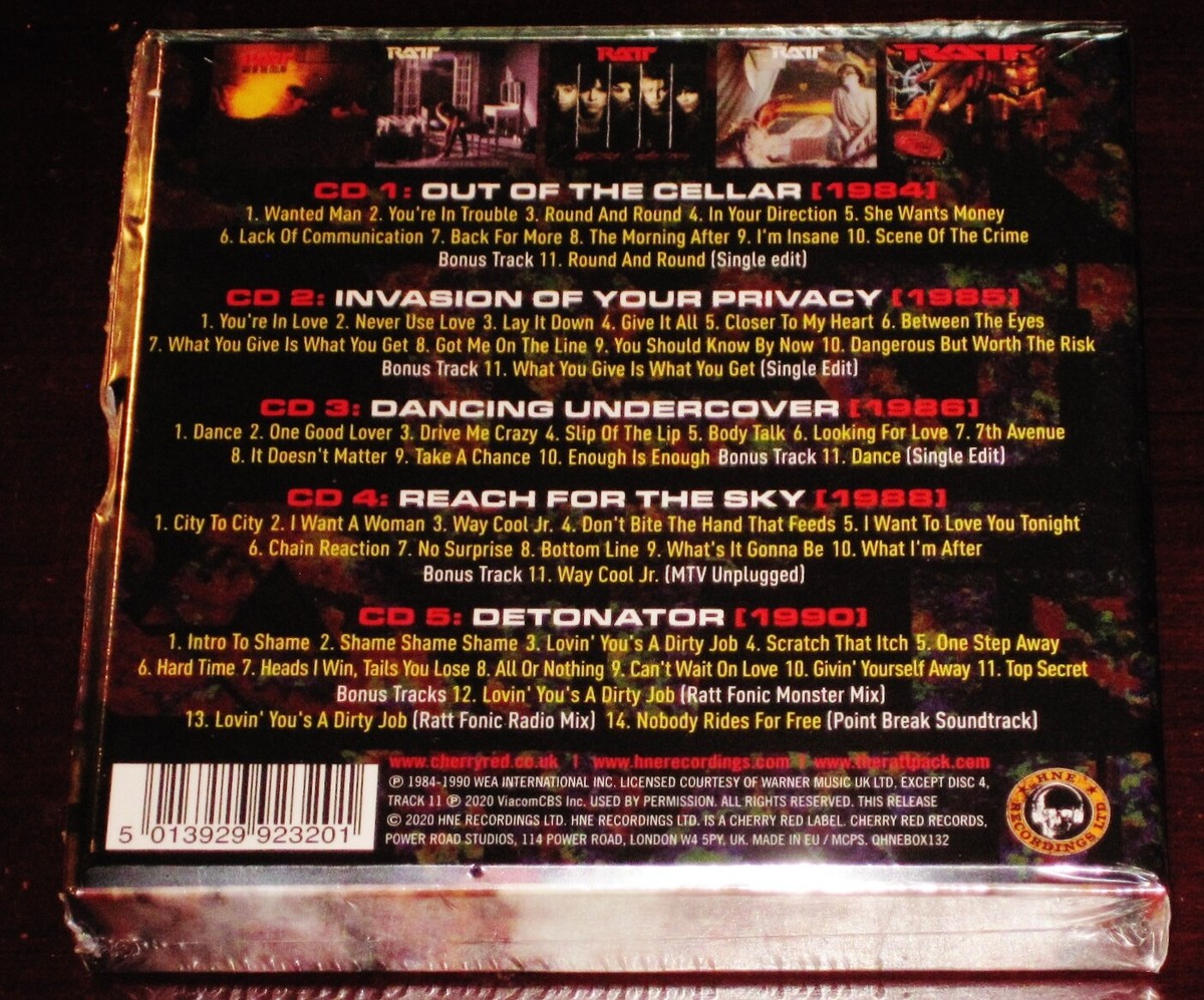 Ratt The Atlantic Years 1984-1990 5 CD Box Set Out, Invasion