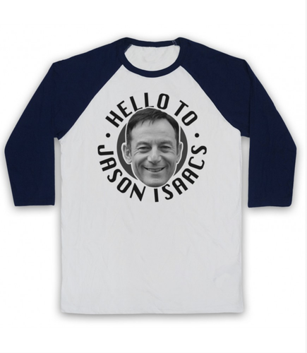 Hello to Jason Isaacs Kermode & Mayo Wittertainment 3/4 Sleeve Baseball Tee - Picture 2 of 12