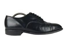Johnston & Murphy Mens Black Flynch 56854 Cap Toe Oxford Dress Shoes Size US 9