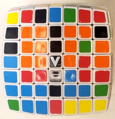 V-CUBE 7 White Multicolor Brainteaser Puzzle Cube 7x7 for sale