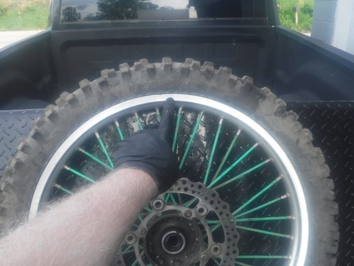 2007 KAWASAKI KX250F TAKASAGO EXCEL 21" FRONT WHEEL HUB RIM TIRE KX 250F 06-14 - Picture 8 of 11
