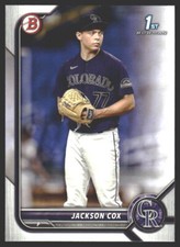 Jackson Cox #BD-174 2022 Bowman Draft Colorado Rockies
