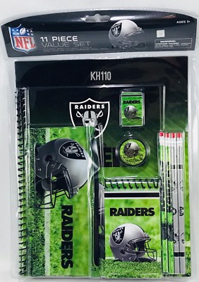 NFL Oakland Raiders 11pc School Stationary Set Team Logo Study Value ...
