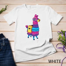 Funny Loot Llama Pinata With Yellow Saddlebag Unisex T-shirt