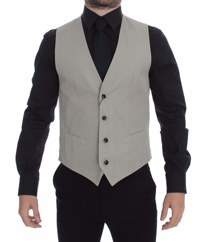 Gilet Homme En Laine 100% Dolce & Gabbana - Marron - Tailles 40/42 - Neuf Avec étiquettes