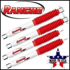 Rancho Front Rear Suspension Gas Shocks fit 07-18 Jeep Wrangler JK 4WD 0-2" Lift