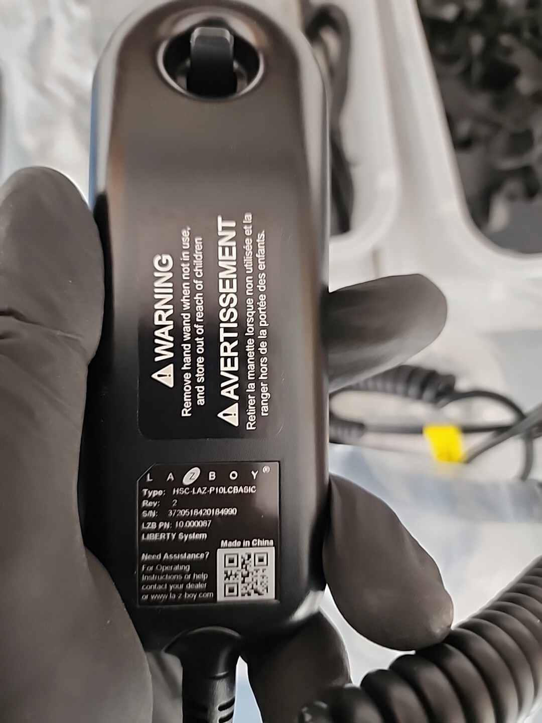 LaZBoy Lift Chair Recliner Remote Hand Control Wand Hsclazp10lchm