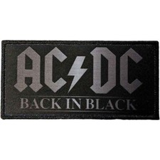 ACDC - BACK IN BLACK - EMBROIDERED PATCH - BRAND NEW - ACDCPAT18