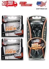 Dorco Pace 6 - Six Blade Razor Blade System - Value Pack (10 Pack + 1 Handle)