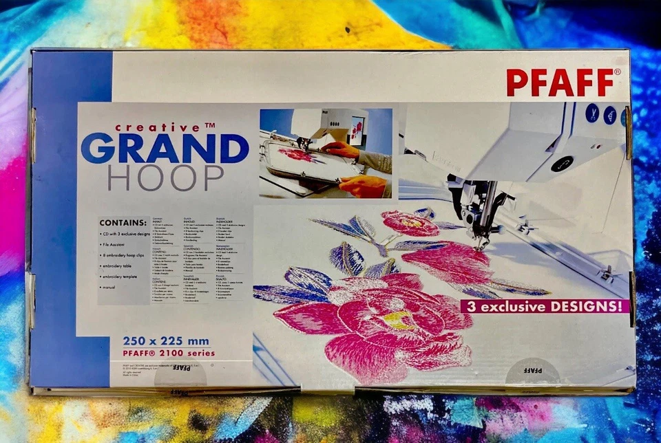 Pfaff Creative Grand Hoop 2100 Series 3 Exclusive Designs 820493-096 Never Used - Image 4 of 4
