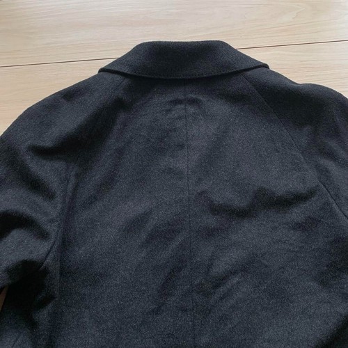 Moorbrook Cashmere 100 Balmacaan Coat, Charcoal Gray, Made in England, - Picture 10 of 12