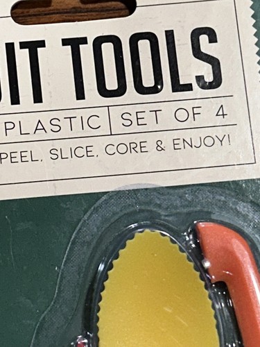 NUOVO Frutta Tools set di 4 pezzi colorati. Peel, Fetta, Tavolo Core Artigianato Nuova Cucina - Foto 3 di 9